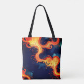 ハートの炎と空 トートバッグ (裏面)