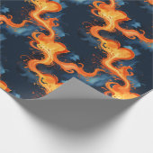ハートの炎と空 ラッピングペーパー (角)
