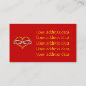 ハートの無限金ゴールドの銀 名刺 (裏面)