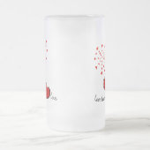 ハートの爆発 フロストグラスビールジョッキ (中央)