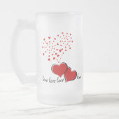 ハートの爆発 フロストグラスビールジョッキ (左)