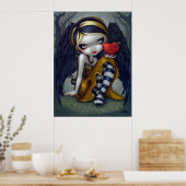 ハートの爪、 ネイルアートプリントゴシックのバレンタインの妖精 ポスター (キッチン)