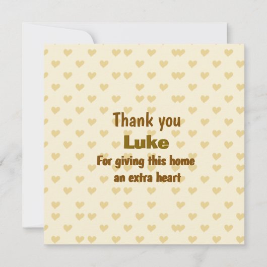 ハートの特別なデザインに感謝 カード (正面)