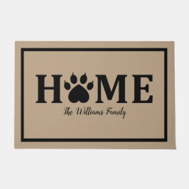 ハートの犬の足跡 - HOME- 名入れ可能 ドアマット