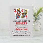 ハートの王と女王のエンゲージメントパーティー 招待状 (スタンド正面)