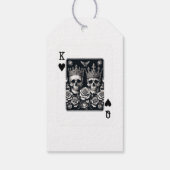 ハートの王と女王のドクロとバラ ギフトタグ (裏面)