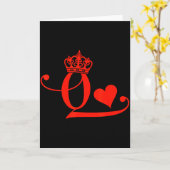 ハートの王と女王のマッチングカップル セントV カード (黄色い花)