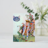 ハートの王と女王、アリスとチェシャ猫 ポストカード (スタンド正面)