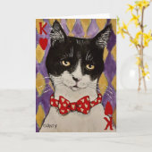 ハートの王 トランプのカード カード (黄色い花)