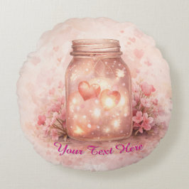 ハートの瓶 ラウンドクッション