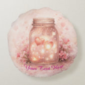 ハートの瓶 ラウンドクッション (裏面)