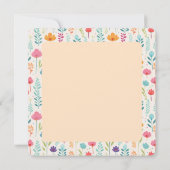 ハートの甘いフローラ背景マザーズデイカード カード (裏面)