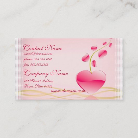 ハートの生命名刺 名刺 (正面)