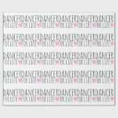 ハートの生命白のためのダンサー ラッピングペーパー (フラット)