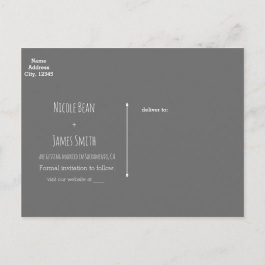 ハートの発光メイソンジャーとベイビーズブレスのウェディング 案内ポストカード (裏面)