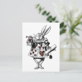 ハートの白うさぎ – Alice in Wonderland ポストカード (スタンド正面)