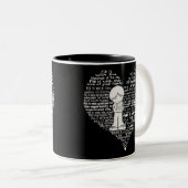 ハートの白文字を入力 ツートーンマグカップ (正面右)