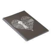 ハートの白文字を入力 ノートブック (右側)