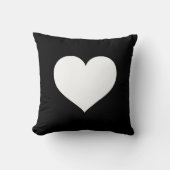 ハートの白黒コレクション クッション (正面)