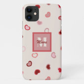 ハートの白(ピンクから赤まで) グラデーション Case-Mate iPhoneケース (裏面)
