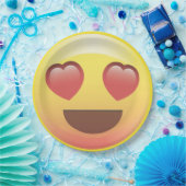 ハートの目のEmojiの誕生会の紙皿 ペーパープレート (パーティー)
