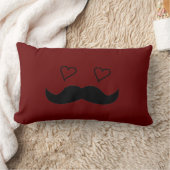 ハートの目を持つ髭の人 ランバークッション (ブランケット)