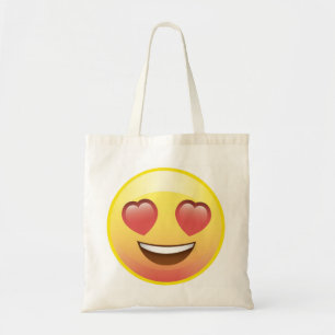 ハートの目幸せな愛Emojiのトートバック トートバッグ