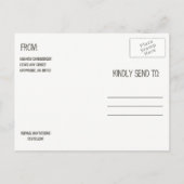 ハートの砂のビーチショア日付カードを保存 案内ポストカード (裏面)