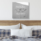 ハートの砂のビーチ写真キャンバス印刷 キャンバスプリント (インサイチュ (寝室))