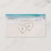 ハートの砂のビーチWebサイト挿入カード プレイスカード (裏面)