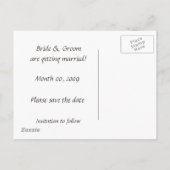 ハートの砂の日付はがきを保存 案内ポストカード (裏面)