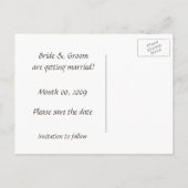 ハートの砂の日付はがきを保存 案内ポストカード (裏面)