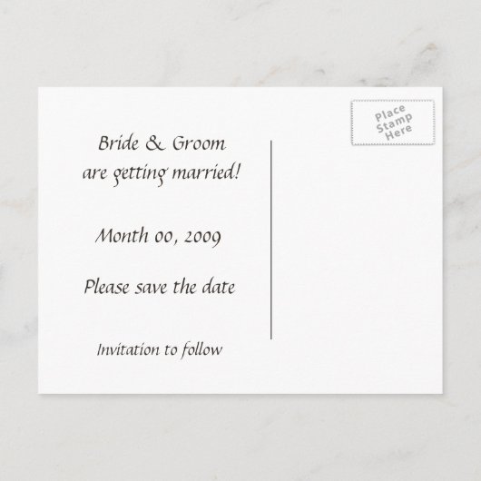 ハートの砂の日付はがきを保存 案内ポストカード (裏面)