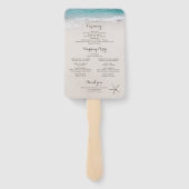 ハートの砂ビーチ結婚式プログラム ハンドファン (裏面)