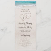 ハートの砂ビーチ結婚式プログラム プログラム (正面)