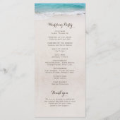 ハートの砂ビーチ結婚式プログラム プログラム (裏面)