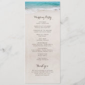 ハートの砂ビーチ結婚式プログラム プログラム (裏面)