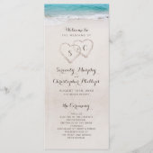 ハートの砂ビーチ結婚式プログラム プログラム (正面)