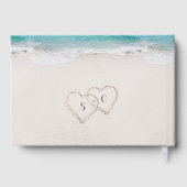 ハートの砂地ビーチ結婚式 ゲストブック (裏面)
