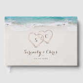 ハートの砂地ビーチ結婚式 ゲストブック (正面)