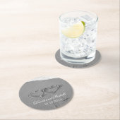 ハートの砂結婚式パーティー紙コースター ラウンドペーパーコースター (インサイチュ)