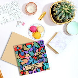 ハートの神経描画デジタルウォーターカラー カード