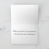 ハートの私の伴奏者のピアノにありがとう サンキューカード (内部)