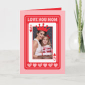 ハートの私の母 カスタム写真 母の日 カード (正面)