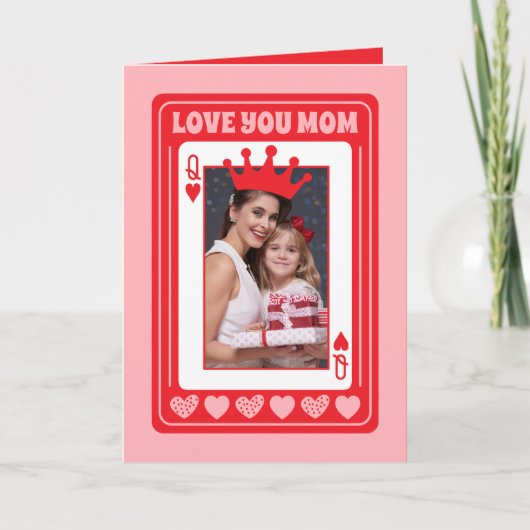 ハートの私の母 カスタム写真 母の日 カード (正面)
