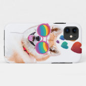 ハートの秋田犬 バレンタインデー Case-Mate iPhoneケース (裏面(横))