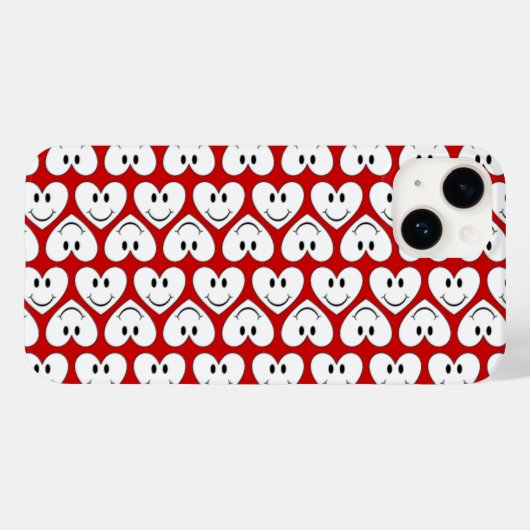 ハートの笑顔 Case-Mate iPhoneケース (裏面 (横))