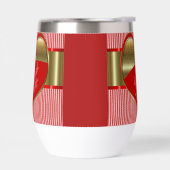 ハートの箱ステンレススチールワインタンブラー水 (左面)