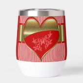 ハートの箱ステンレススチールワインタンブラー水 (背面)