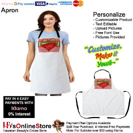 ハートの箱プリントエプロン媒体 エプロン